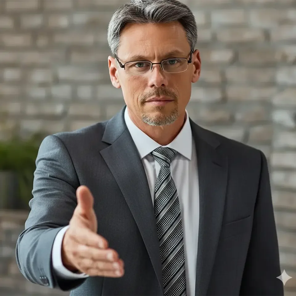 Imagen de Grigorii Eremian ofreciendo la mano